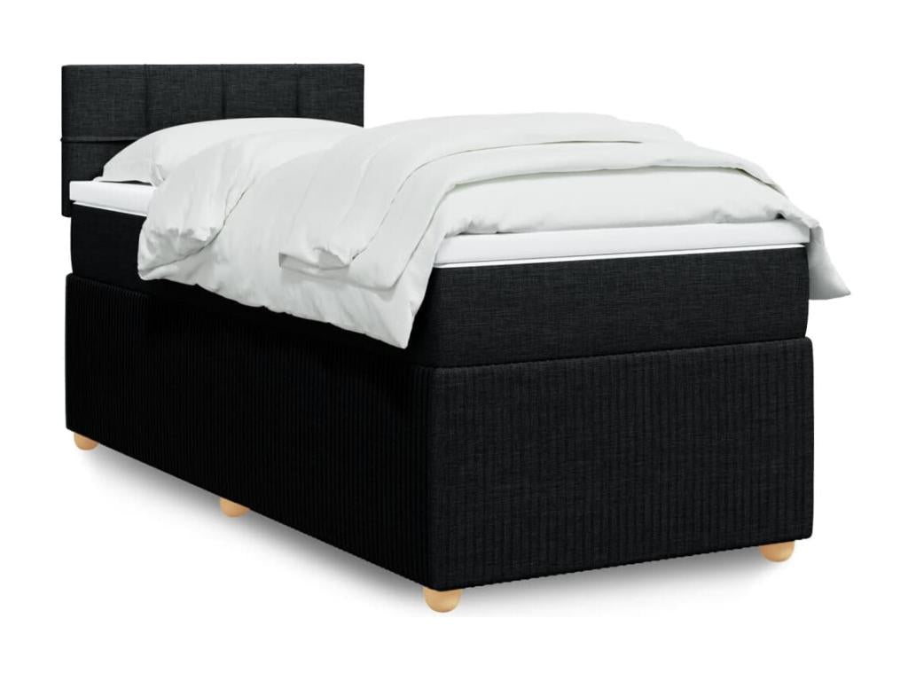 Black Fabric Mattress, 80 x 200 cm