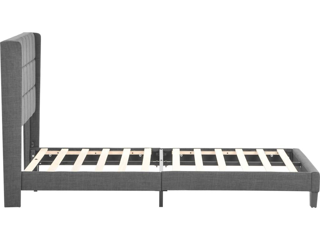 Gray Fabric Bed, 140 x 200 cm