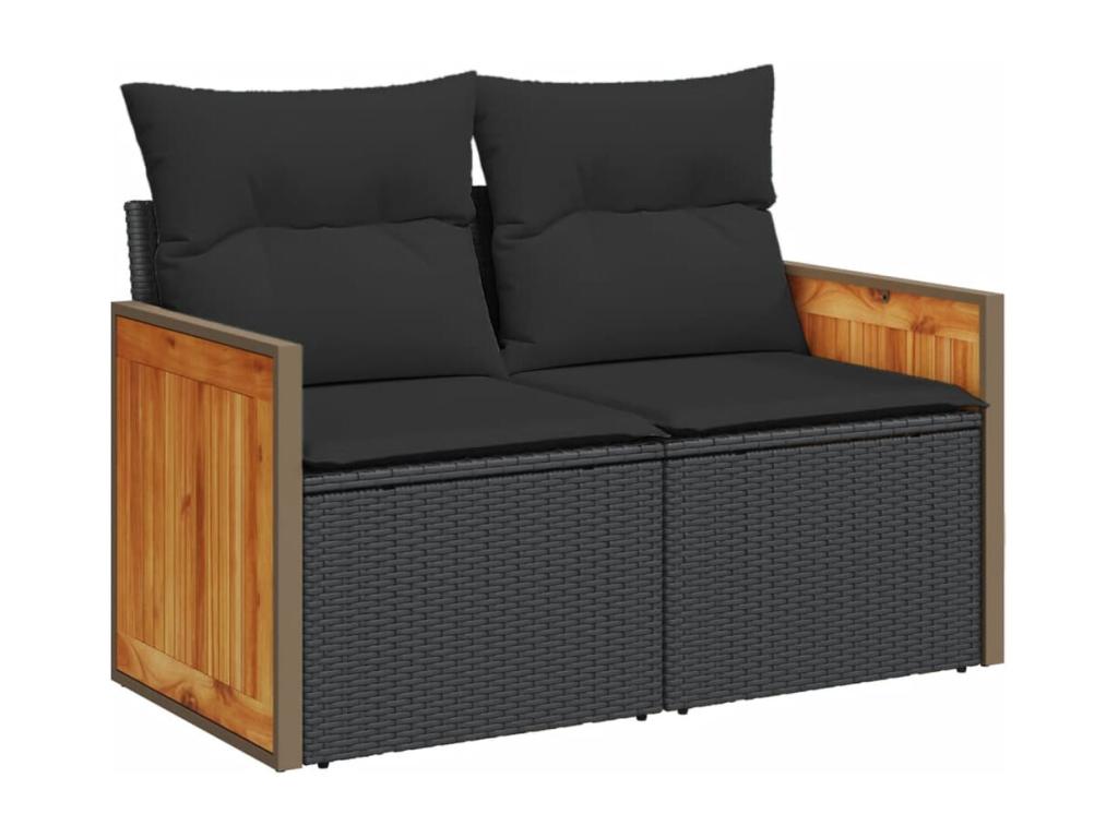 Black Woven Resin Wicker Outdoor Furniture Set - dlz1766570869279