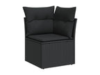 Black Woven Resin Wicker Outdoor Furniture Set - dlz1766570508094