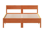 Brown Pine Wood Bed Frame, 150 x 200 cm