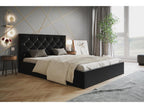 Black Velvet Bed, 160 x 200 cm
