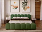 Green Velvet Bed, 120 x 200 cm