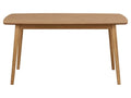 Brown Oak Wood Table, 80 x 150 cm