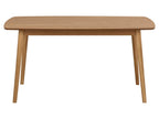 Brown Oak Wood Table, 80 x 150 cm