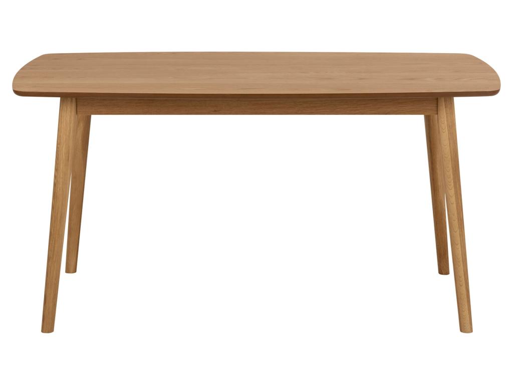 Brown Oak Wood Table, 80 x 150 cm