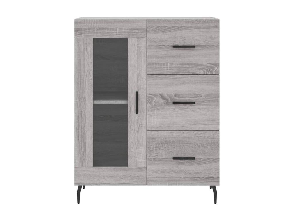 Gray Sideboard, 69.5 x 34 x 180 cm