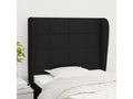 Black Fabric Bed, 93 x 23 x 118 cm