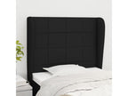 Black Fabric Bed, 93 x 23 x 118 cm