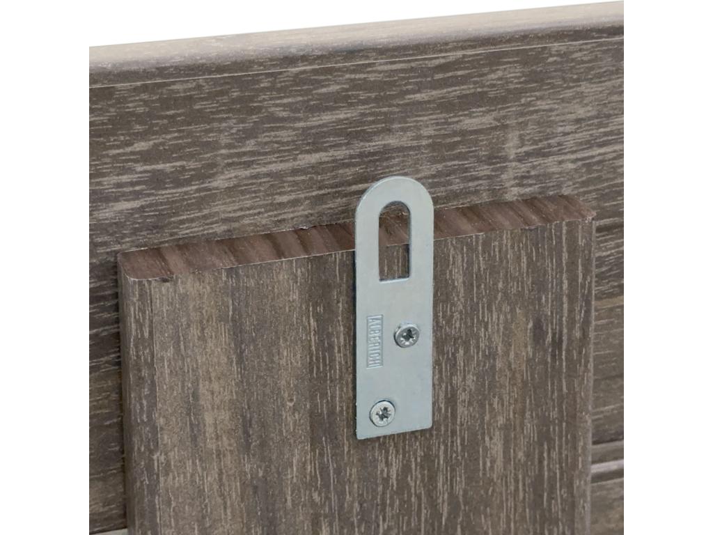 Brown Oak Wood Bed, 150 x 46 cm