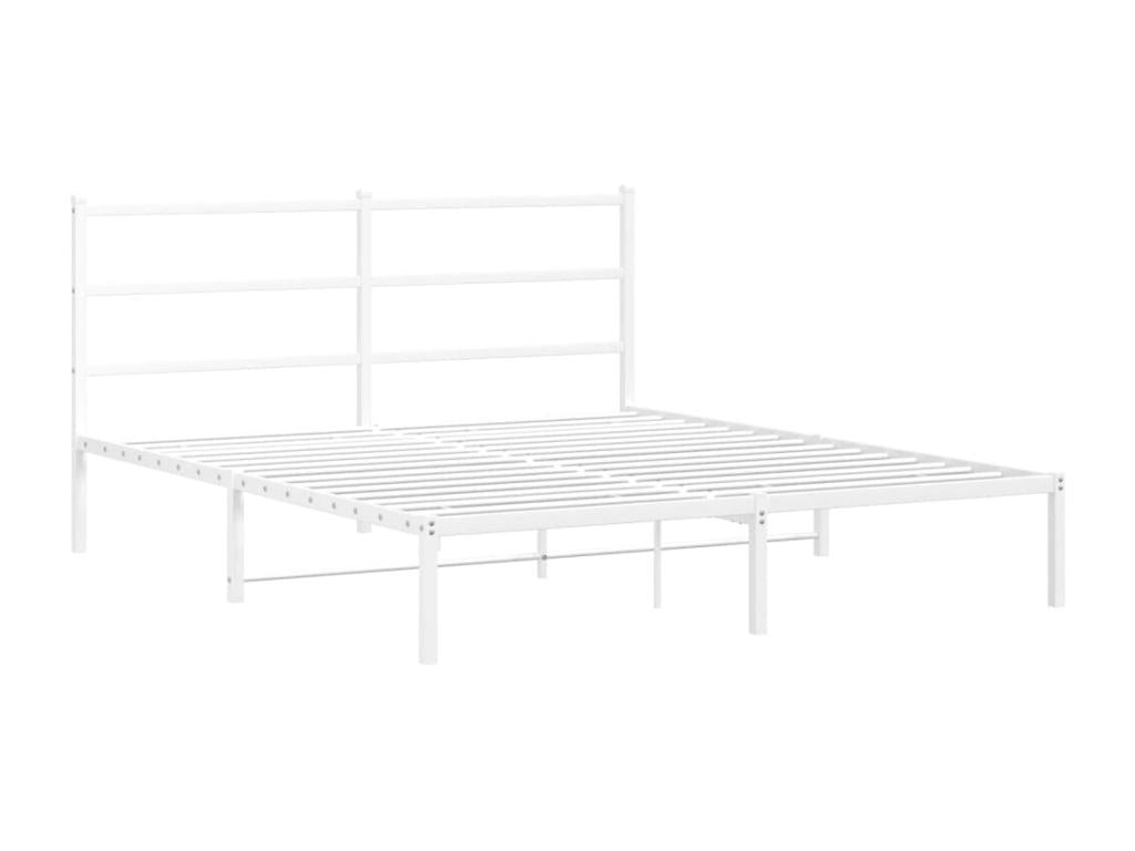 White Metal Bed Frame, 150 x 200 cm - dlz1766570515304