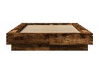Brown Oak Wood Bed Frame, 90 x 190 cm - dlz1766570652574
