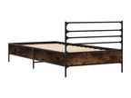 Brown Oak Wood Bed Frame, 75 x 190 cm - dlz1766570869135