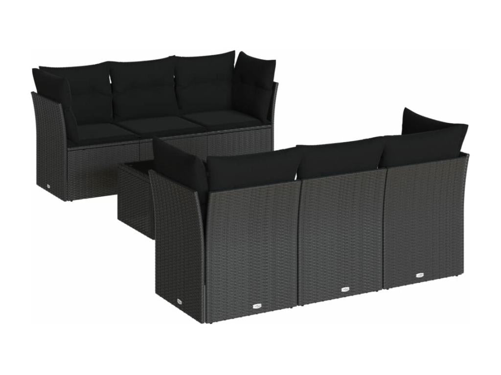 Black Woven Resin Wicker Outdoor Furniture Set - dlz1766570674553