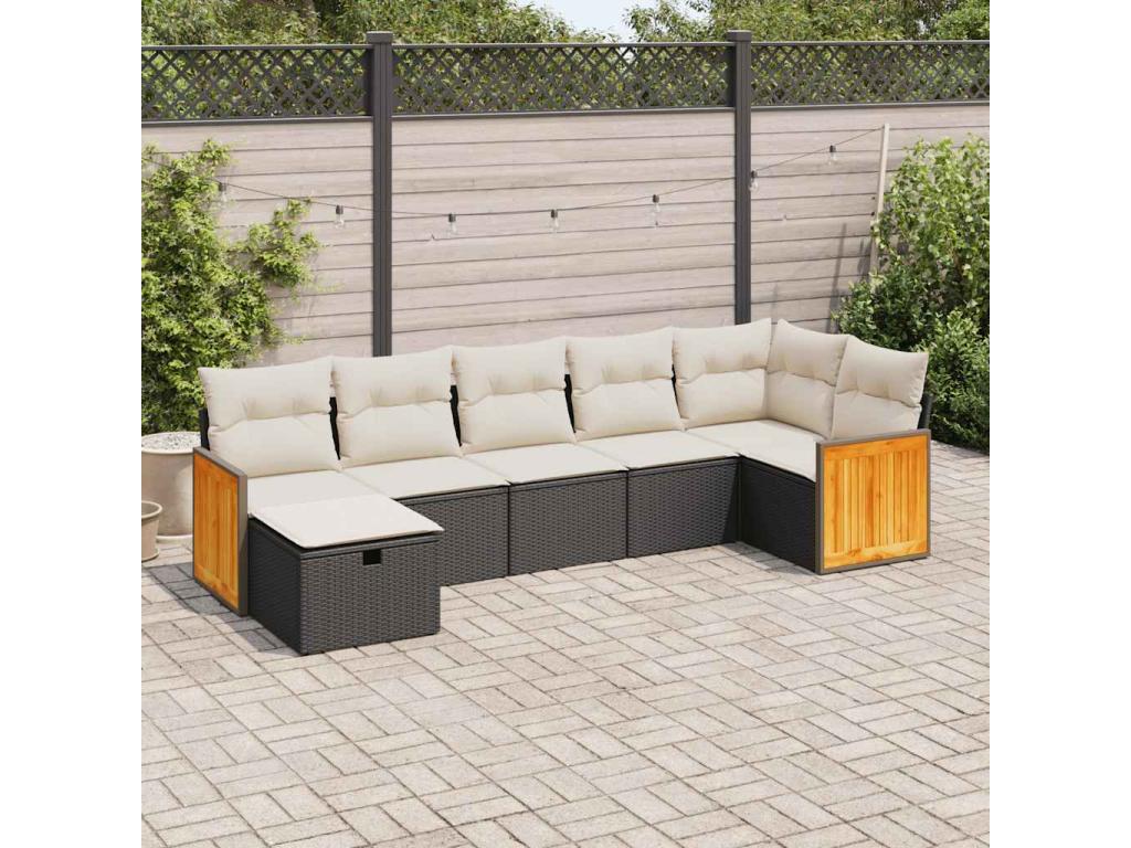 Black Woven Resin Wicker Outdoor Furniture Set - dlz1766570400897