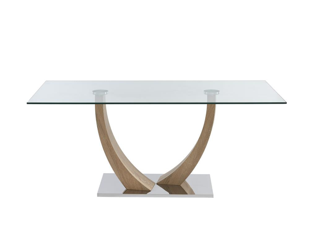 Natural Glass Dining Table