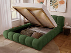 Green Velvet Bed, 120 x 200 cm