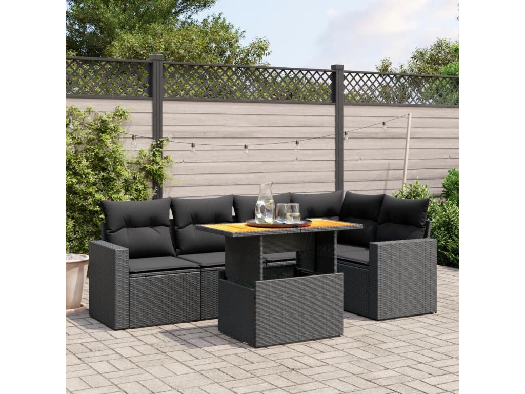 Black Woven Resin Wicker Outdoor Furniture Set - dlz1766570433720