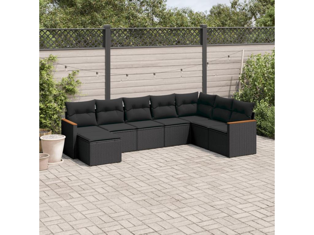 Black Woven Resin Wicker Outdoor Furniture Set - dlz1766570904004