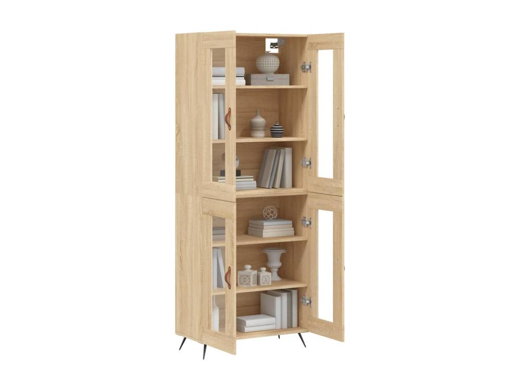 Brown Engineered Wood Sideboard, 69.5 x 34 x 180 cm