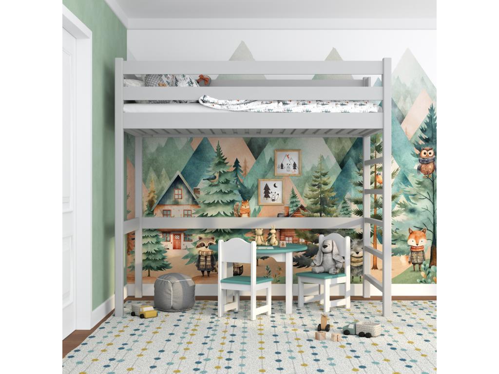 Gray Bed, 100 x 190 cm