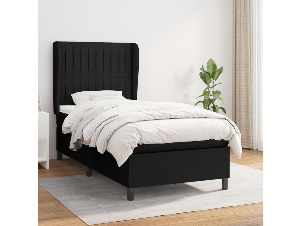 Black Fabric Mattress, 100 x 200 cm