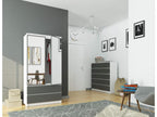 Anthracite Wardrobe, 90 x 51 x 180 cm