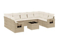 Beige Woven Resin Wicker Outdoor Furniture Set - dlz1766570871439