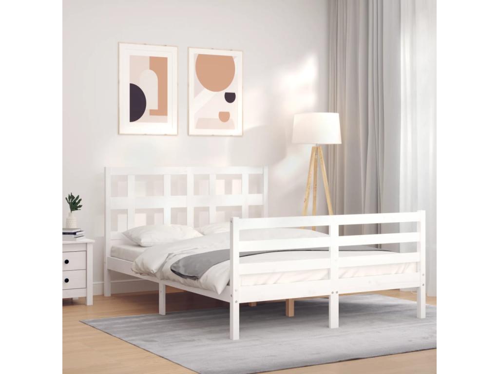 White Bed Frame, 140 x 190 cm