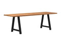 Brown Oak Wood Dining Table