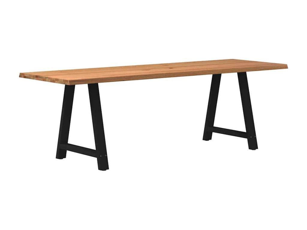 Brown Oak Wood Dining Table