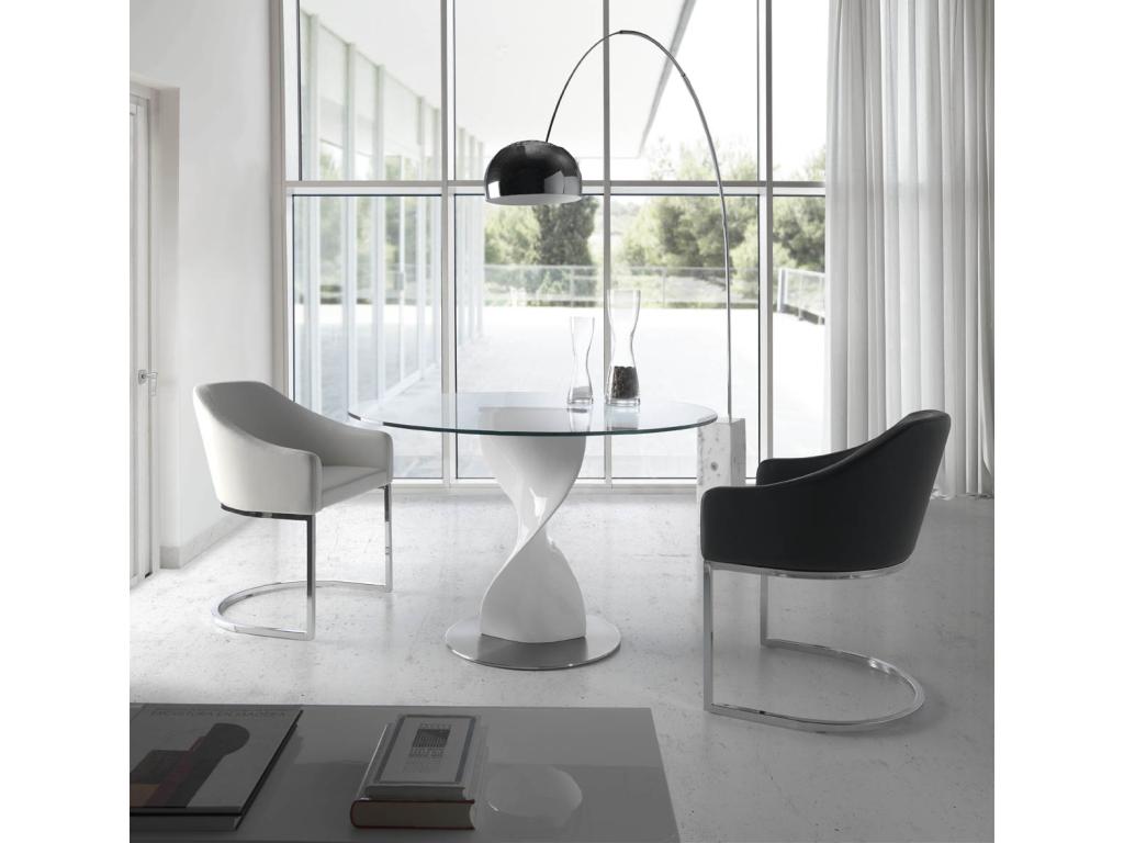 Gray Leather Accent Chair