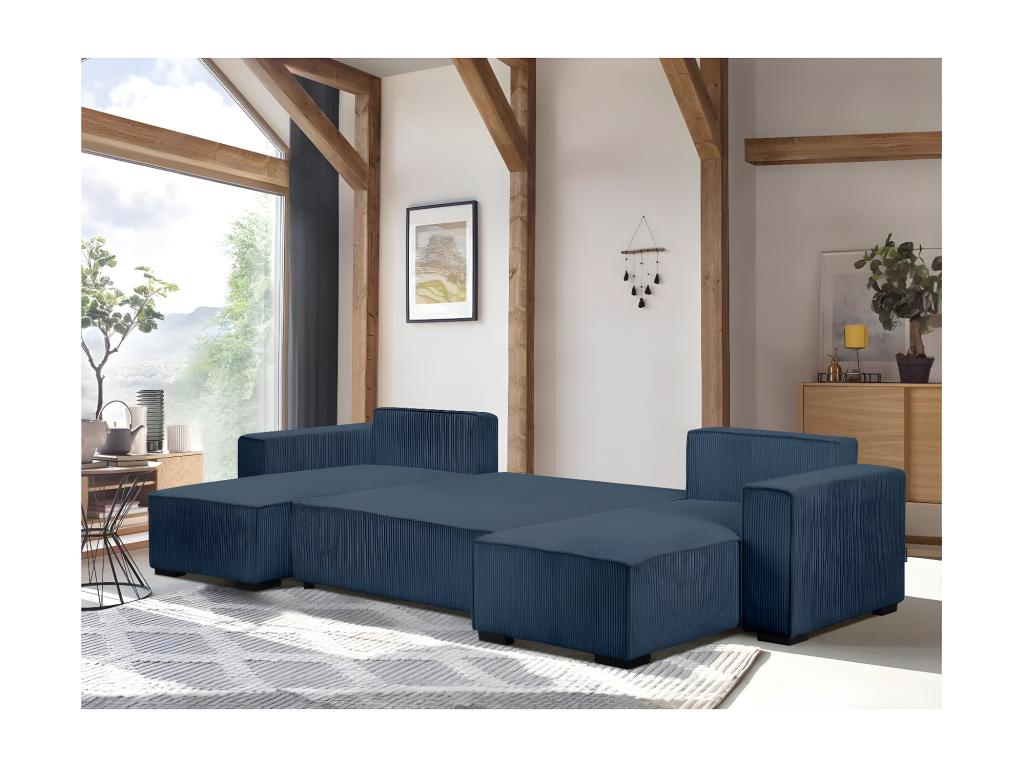 Blue Velvet Sofa Bed