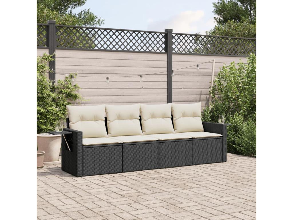Black Woven Resin Wicker Outdoor Furniture Set - dlz1766570621143