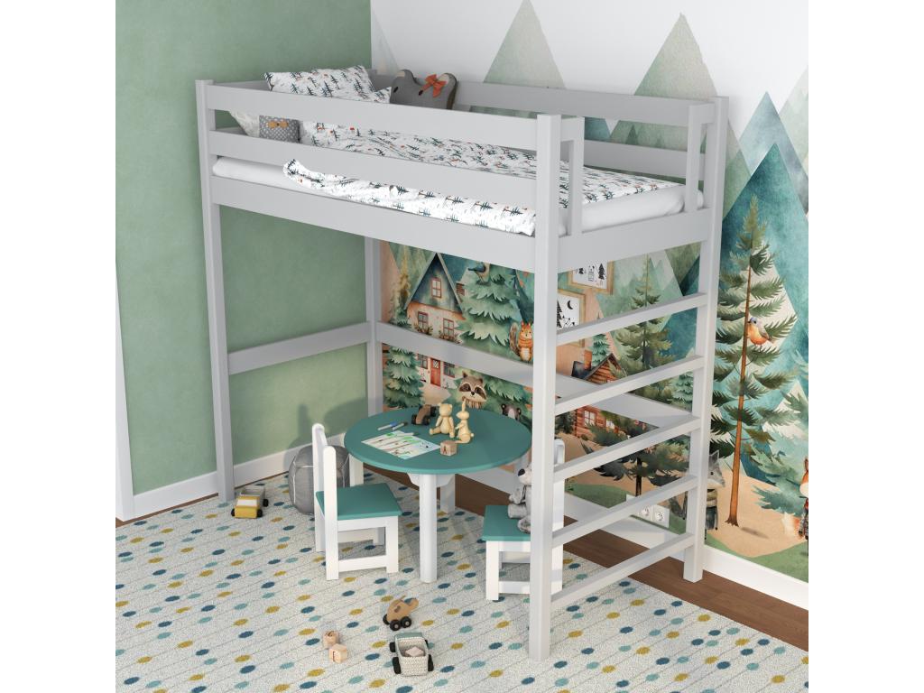 Gray Bed, 100 x 190 cm