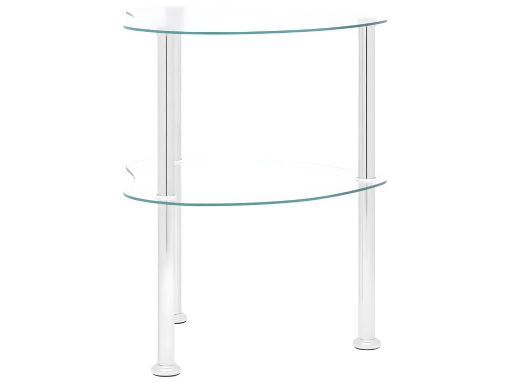 Glass Side Table, 38 x 38 x 50 cm