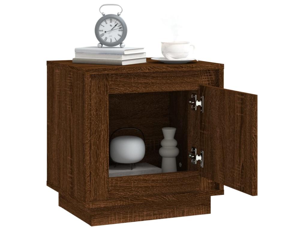 Brown Engineered Wood Table, 44 x 35 x 45 cm