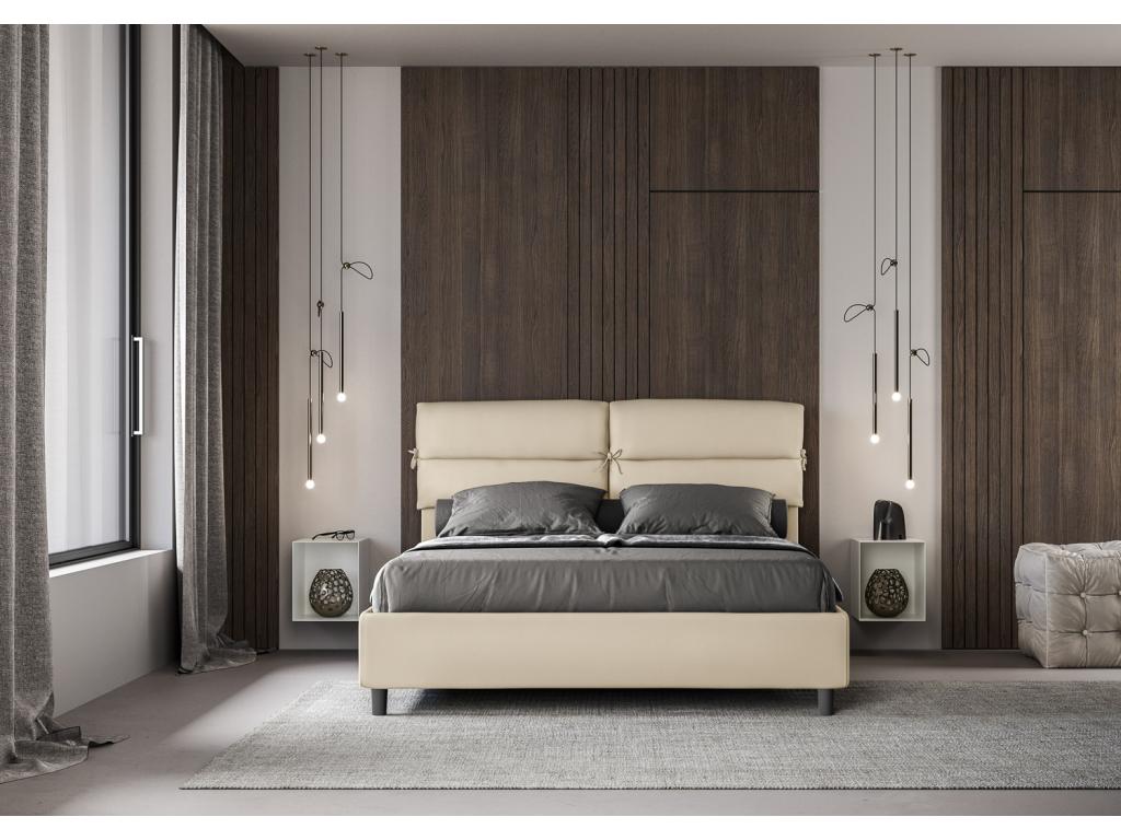 Faux Leather Bed, 160 x 190 cm