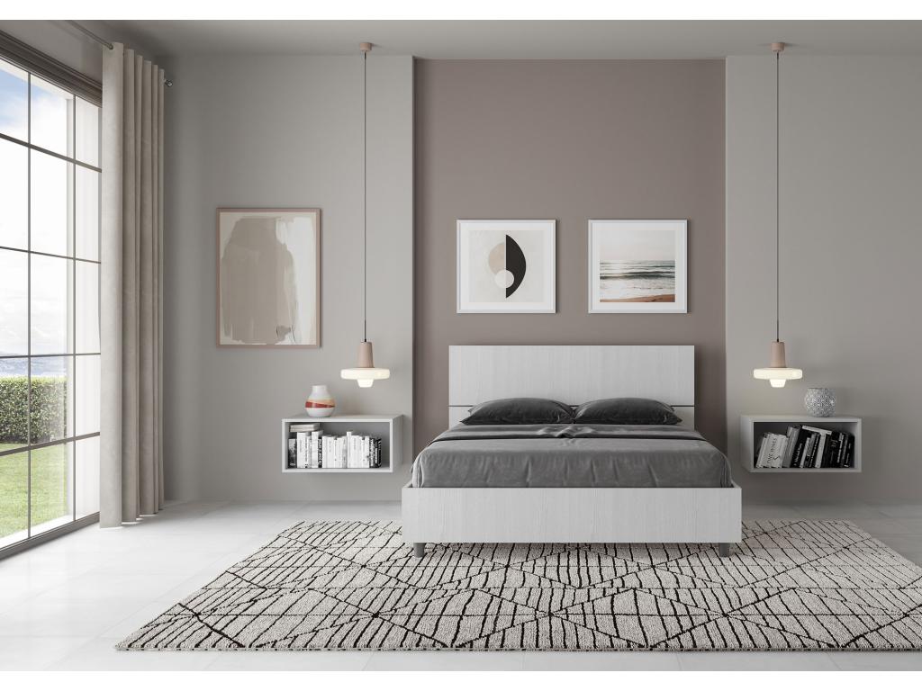 White Bed, 140 x 190 cm