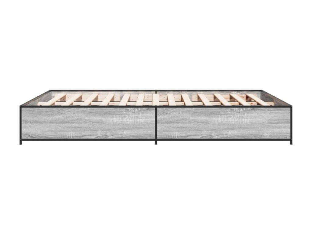 Gray Engineered Wood Bed Frame, 120 x 200 cm