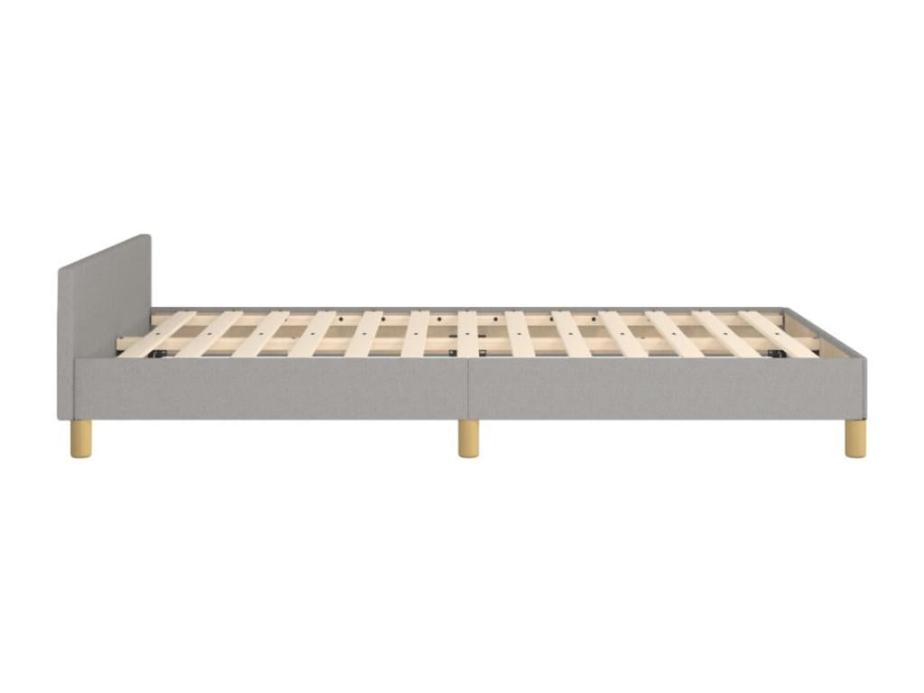 Gray Fabric Bed Frame, 120 x 190 cm