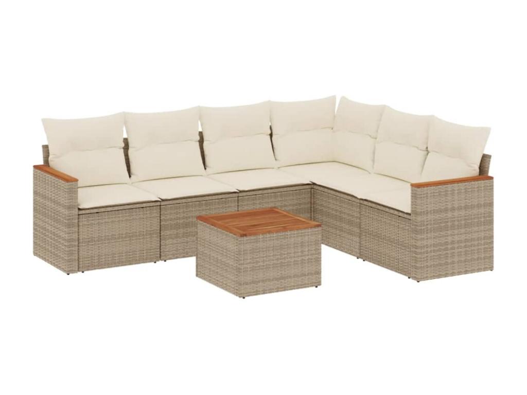 Beige Woven Resin Wicker Outdoor Furniture Set - dlz1766570354200