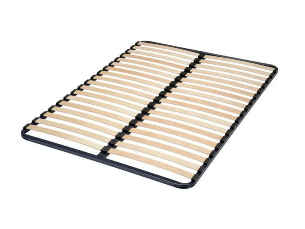 Black Leather Bed, 140 x 200 cm