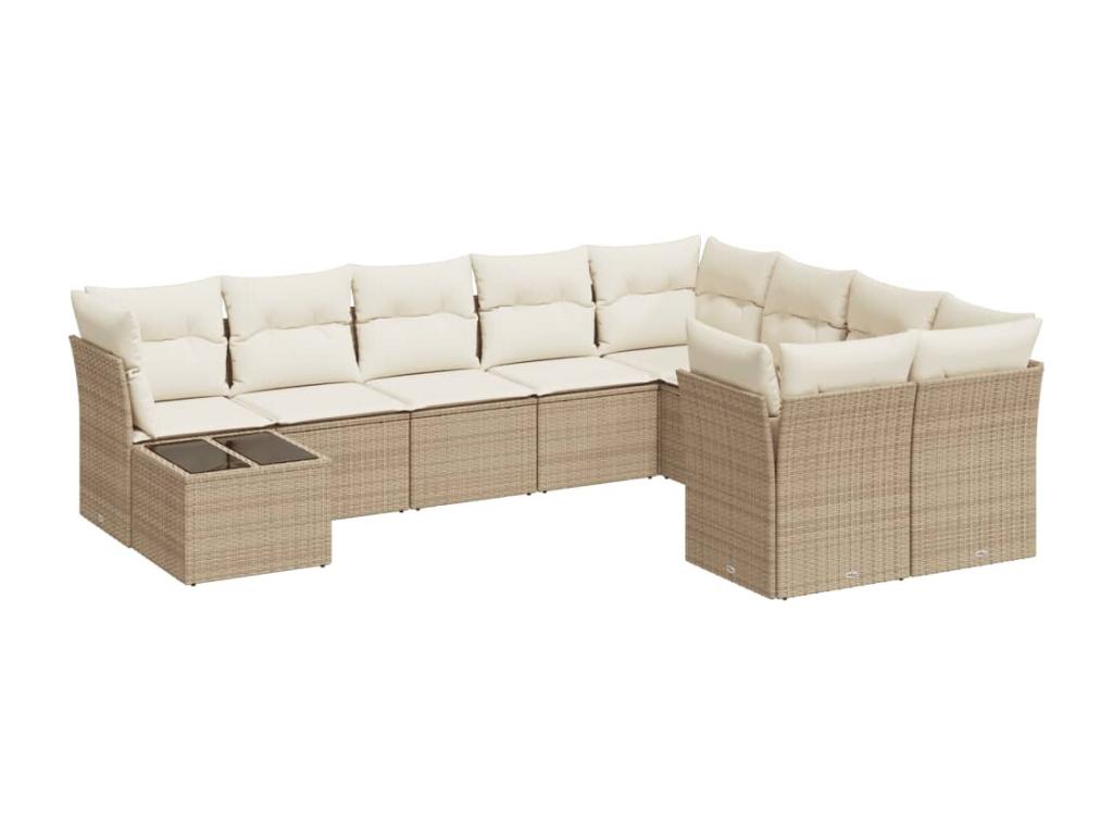 Beige Woven Resin Wicker Outdoor Furniture Set - dlz1766570783005