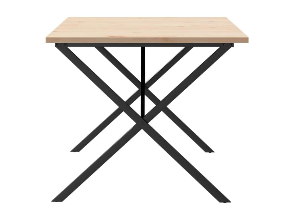 Brown Pine Wood Dining Table, 180 x 90 x 75.5 cm