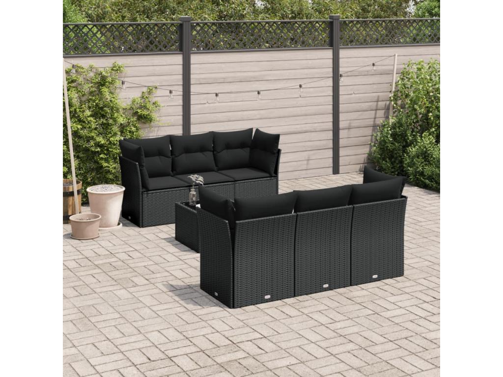 Black Woven Resin Wicker Outdoor Furniture Set - dlz1766570674553