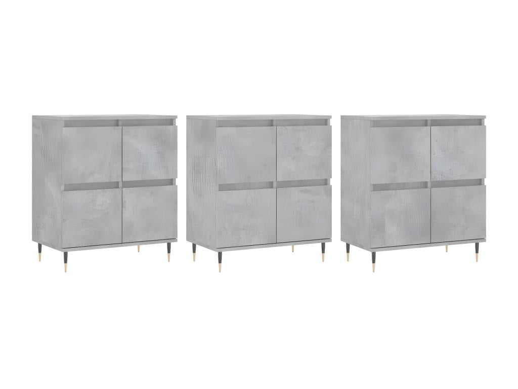 Gray Engineered Wood Sideboard