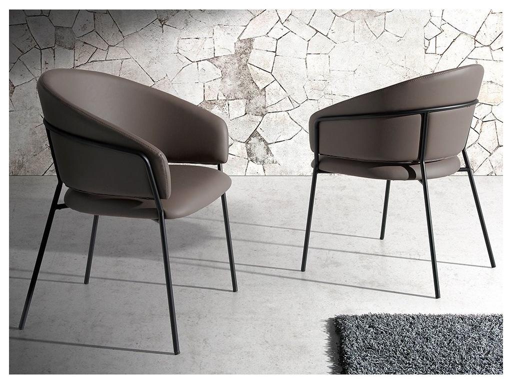 Gray Faux Leather Chair