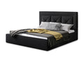 Black Leather Bed, 200 x 200 cm