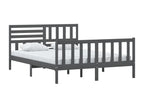 Gray Solid Wood Bed Frame, 150 x 200 cm